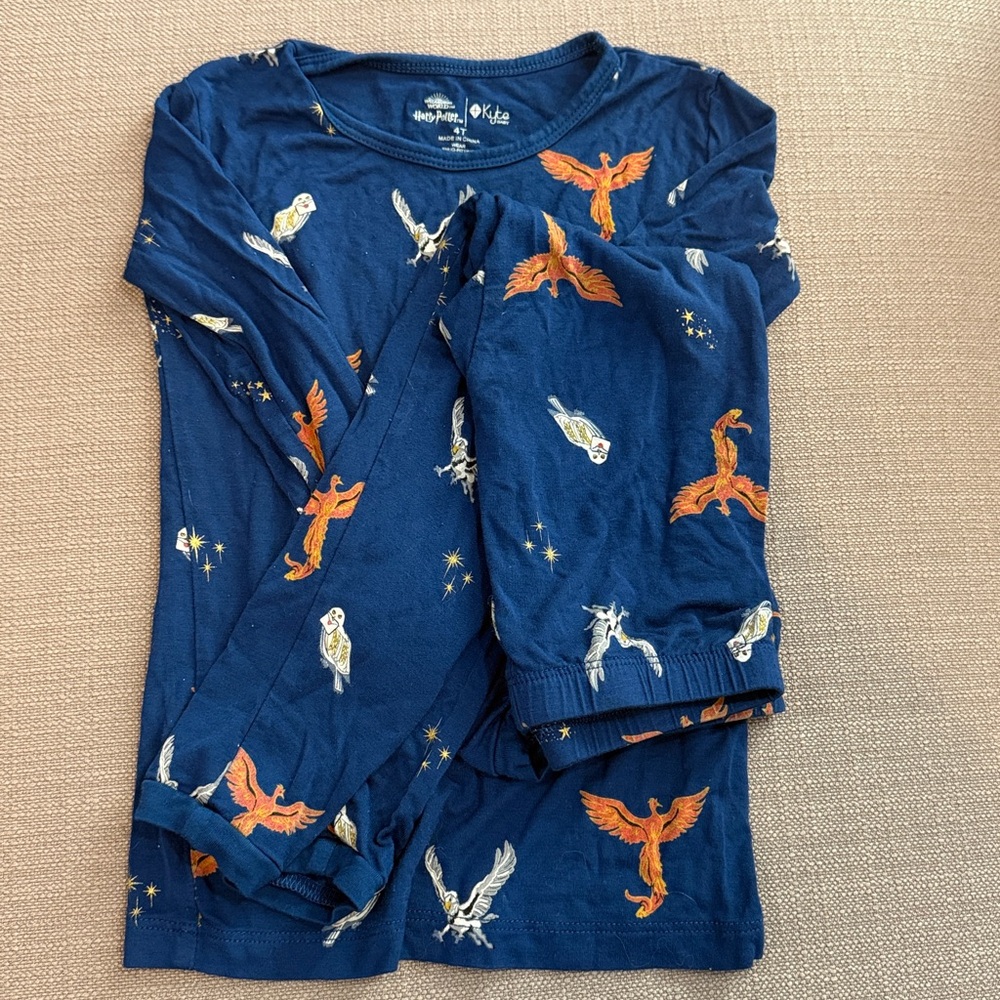 Harry Potter Owl and Phoenix Print Kyte Baby bamboo pajamas
